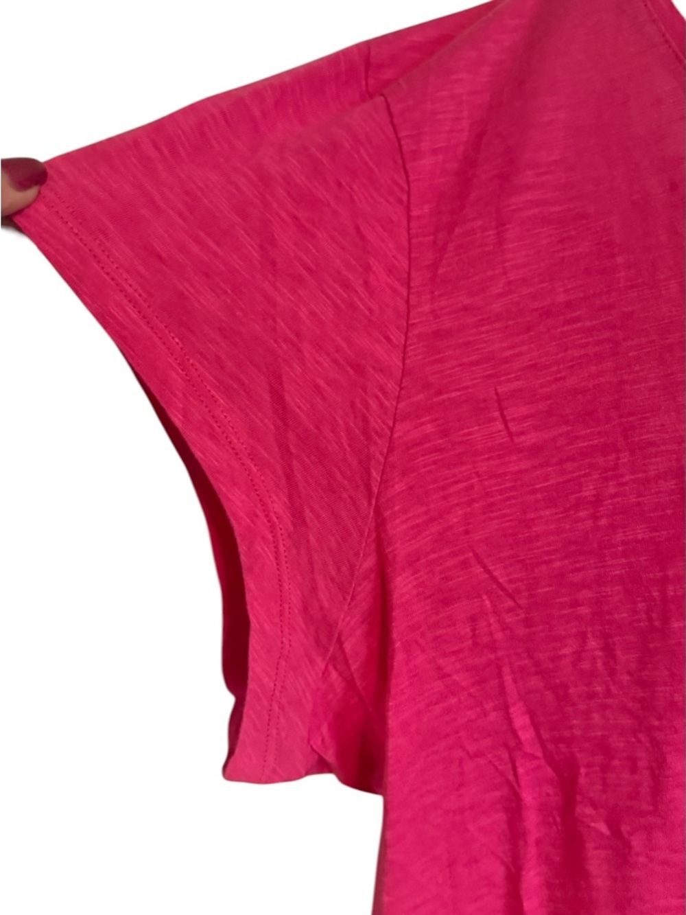 NWT Hot Pink Palm Tree Cap Sleeve Top   PLUS: 3X     #12 - Picture 3 of 8